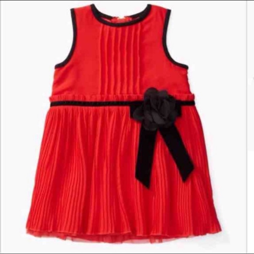 Kate Spade New Chiffon Pleated Red Dress